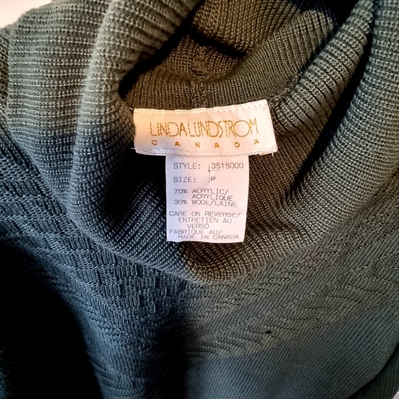 Vintage Linda Lundstrom Sage Green Oversized Sweater Brand New - Picture 3 of 9